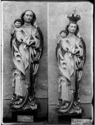 Bötzingen Sankt Laurentius Kirche Hochaltar Figur der Muttergottes (um 1490)
