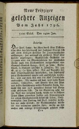 51tes Stück. Den 24ten Jun.