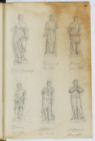 San Giorgio Maggiore, Venedig: Ansichten Skulpturen (aus: Skizzen- und Fotoalbum 5)