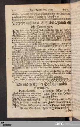 Die andere Epistel St. Pauli an die Corinthier.