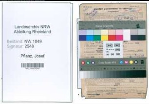 Entnazifizierung Josef Pflanz , geb. 19.02.1901 (Steinmetz)