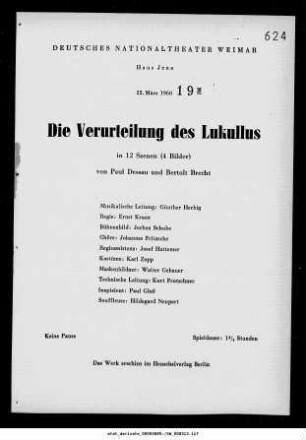 Die Verurteilung des Lukullus