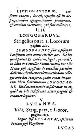 IIII. Longobardvs.Strigelius part. 1. Locorum pagina 461.