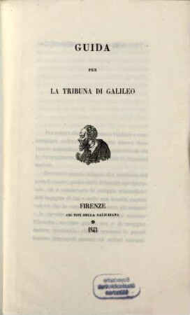 Guida per la Tribuna di Galileo : (Schmutztel: Tribuna di Galileo.)