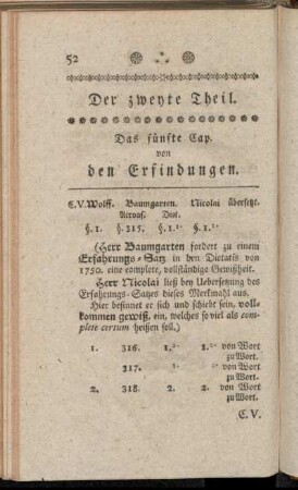 Das fünfte Cap. von den Erfindungen. - Das dreyzehnte Cap. vom überführen.