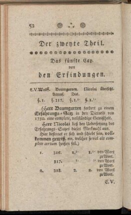 Das fünfte Cap. von den Erfindungen. - Das dreyzehnte Cap. vom überführen.