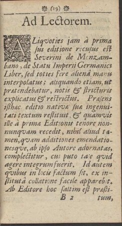 Ad Lectorem