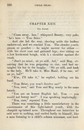 Chapter XXII. The letter