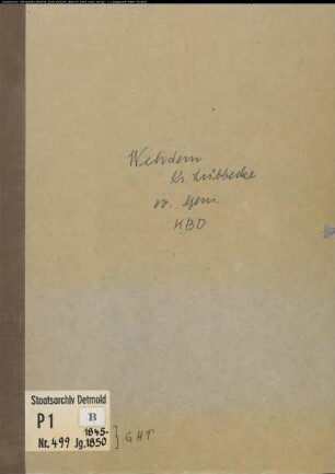 Kirchenbuchduplikat der evangelischen Gemeinde Wehdem, Kreis Lübbecke (GHT 1845-1850) (Gemeinde: Evangelische Gemeinde Wehdem)
