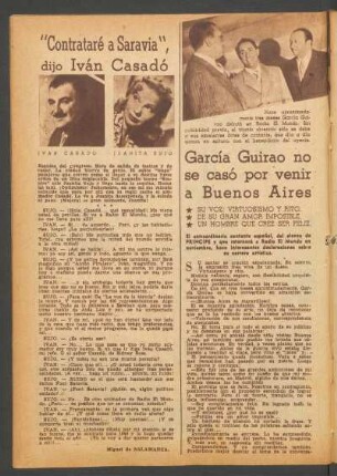 García Guirao no se casó por venir a Buenos Aires