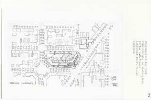 Wohnbebauung am Lauterplatz, Berlin-Friedenau (Diplomarbeit bei Willy Kreuer): Lageplan 1:500
