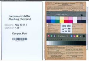 Entnazifizierung Paul Kemper , geb. 22.02.1902 (Maschinenfeilenhauer)