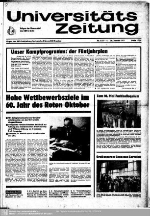 1977: Universitäts-Zeitung
