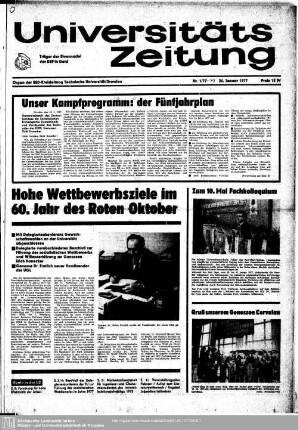 1977: Universitäts-Zeitung