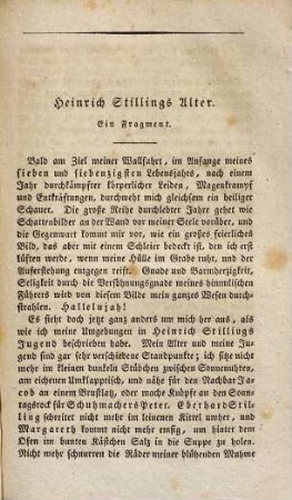 Heinrich Stillings Alter