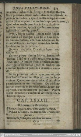 Cap. LXXXII. Rheumatis Remedia