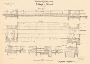 Wehr- und Schleusenanlage, Wittorf: Grundriss, Schnitte 1:100