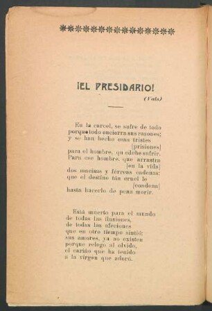 ¡El presidario! : (Vals)