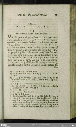 Cap. II. De dolo malo