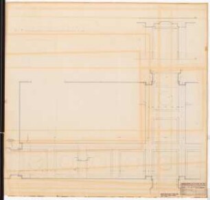 Reichsluftfahrtministerium, Berlin: Treppen Längsbau, Decken: Ansicht, Schnitt 1:20