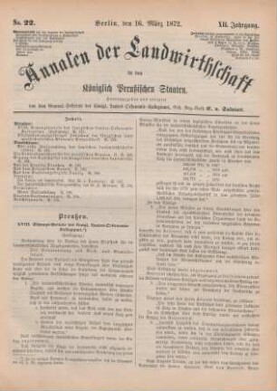 No. 22. Berlin, den 16. März 1872. XII. Jahrgang.