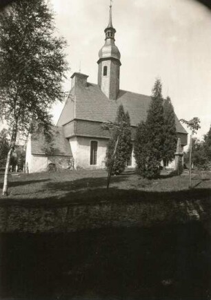 Mittelsaida (Erzgebirge). Wehrkirche. Ansicht von Süden