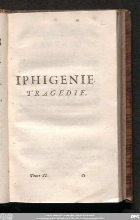 Iphigenie : Tragedie