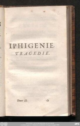 Iphigenie : Tragedie