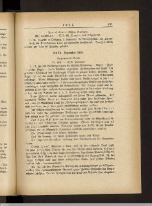 XXVI. Dezember 1915