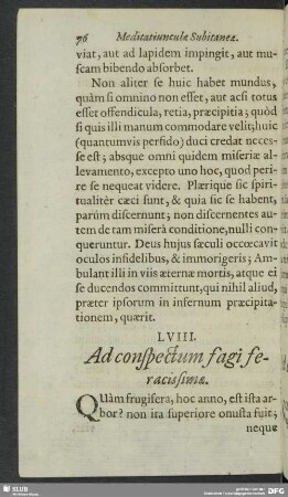LVIII. Ad conspectum fagi feracissimae