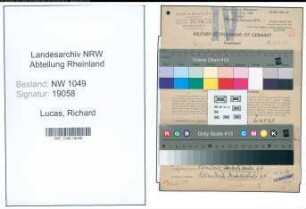 Entnazifizierung Richard Lucas , geb. 02.08.1888 (Arbeiter)