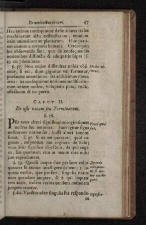 Caput II. De usu vocum seu Terminorum.