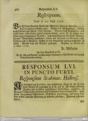 Responsum LVI. In Puncto Furti