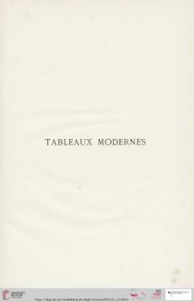 Tableaux modernes
