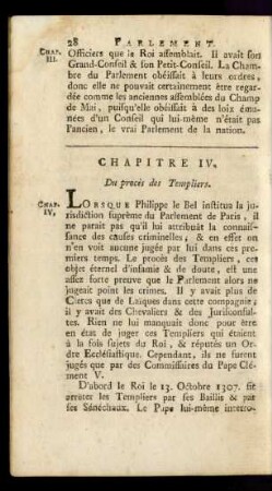 Chapitre IV. Du procès des Templiers.