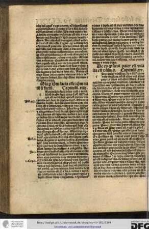 Quia per Christum facta esse ipsum natum non factum. Capitulum xiiii.