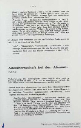 "Adelsherrschaft" bei den Alamannen?