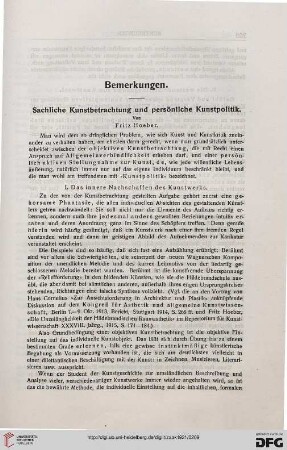 Sachliche Kunstbetrachtung und persönliche Kunstpolitik