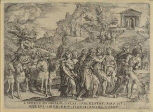 Triumph der Liebe, Blatt aus der Folge der Triumphe nach Petrarca