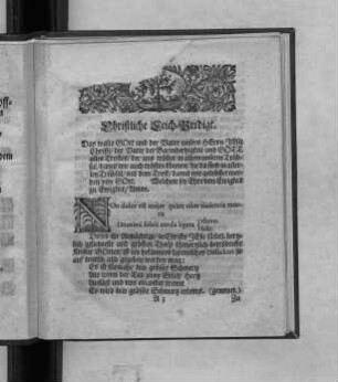 Christliche Leich-Predigt