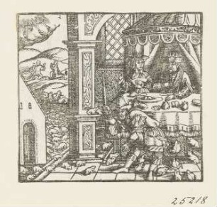 Fröscheplage, Ambrosius Lobwasser, aus: "Biblia / Darinnen die Summarien aller Capittel der gantzen heiligen Schrifft", Leipzig 1584