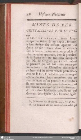 Mines De Fer Cristallisées Par Le Feu