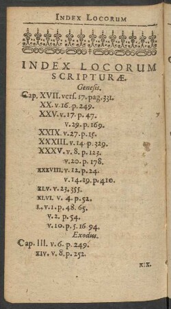 Index Locorum Scripturae.