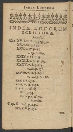 Index Locorum Scripturae.