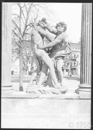 Potsdam, Stadtschloss, Kolonnade, Ringergruppe, Vorderansicht.