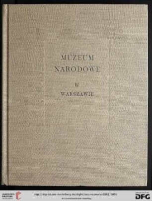 32: Rocznik Muzeum Narodowego w Warszawie