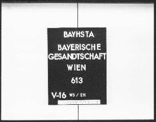 Absendung des Grafen Tattenbach nach Wien