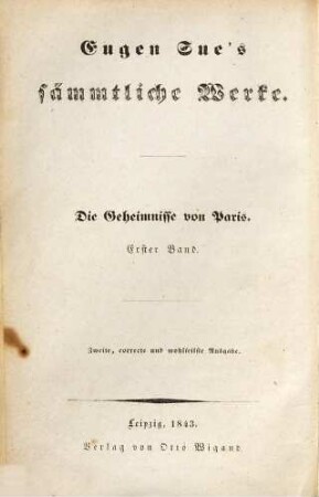 Die Geheimnisse von Paris, 1