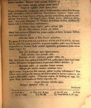 De coronatis puerperarum aedibus praefatus