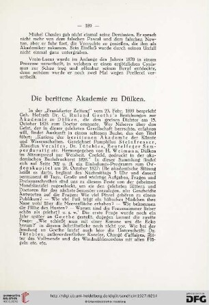 Die berittene Akademie zu Dülken